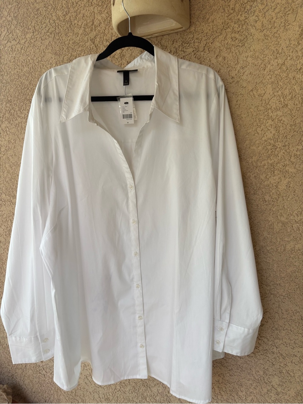 NWT Lane Bryant White Button Up Blouse Top Size 28